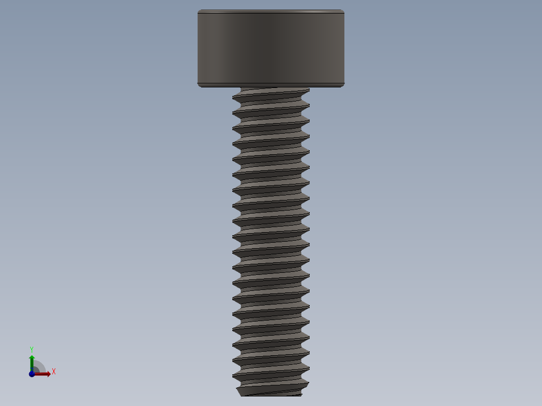 Screw_DIN_912_M2x8F_A2.SLDPRT公制内六角螺钉前视图