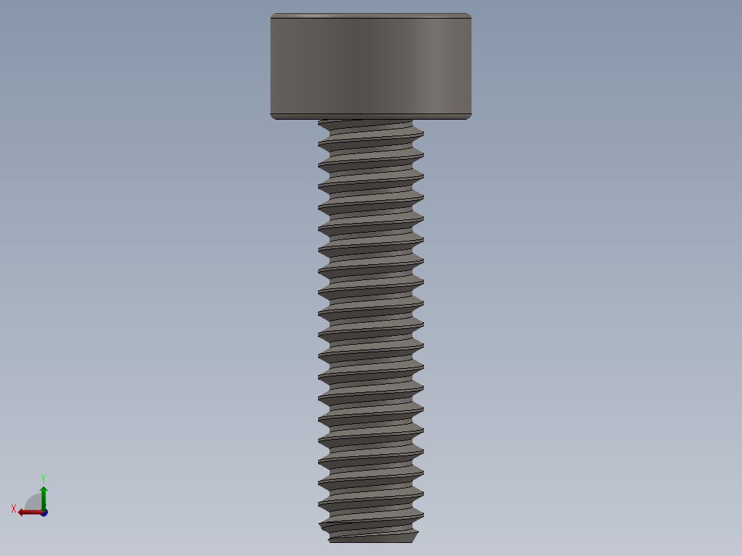 Screw_DIN_912_M2x8F_A2.SLDPRT公制内六角螺钉后视图