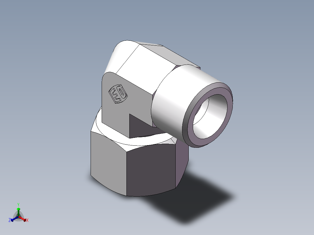 直角组合接头、2D9-18正等轴测图