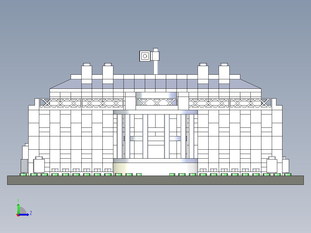 B2004421-乐高积木白宫左视图