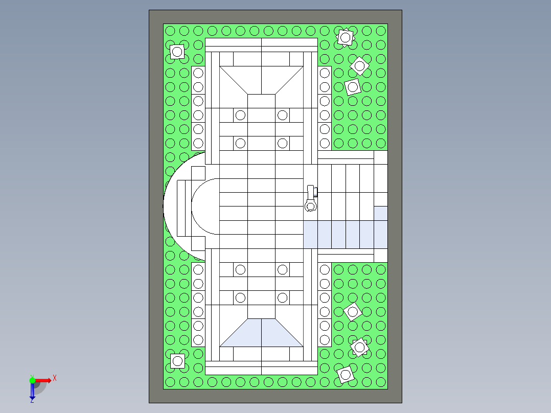B2004421-乐高积木白宫俯视图