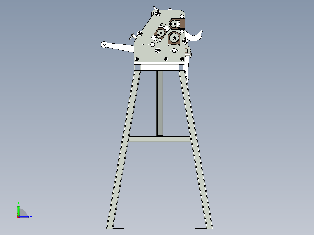 B2004771-手动驱动钣金卷圆机左视图