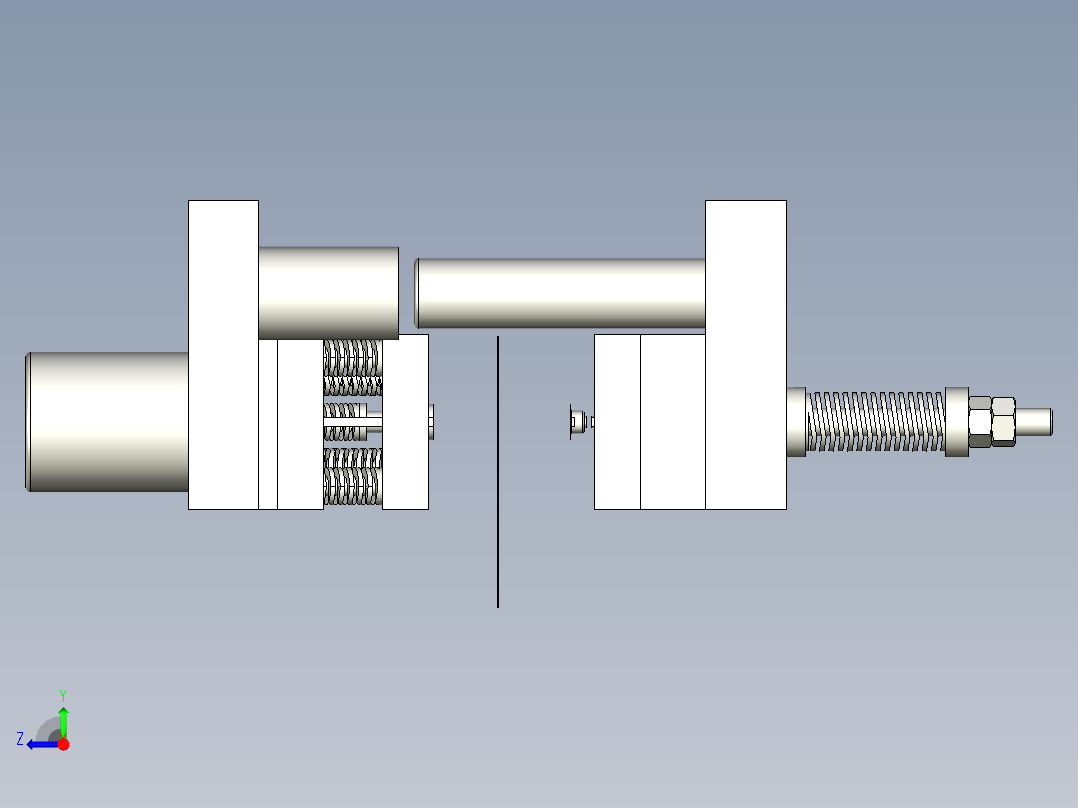油封落料弯曲拉深成形复合模右视图