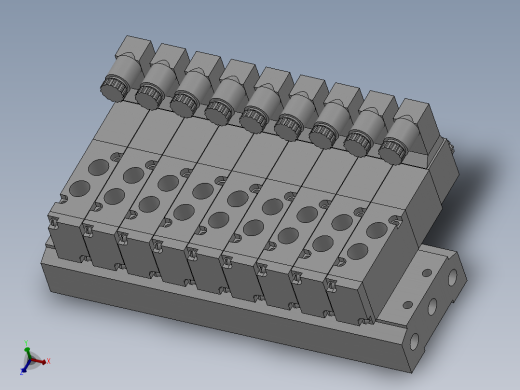 4款气动电磁阀模型