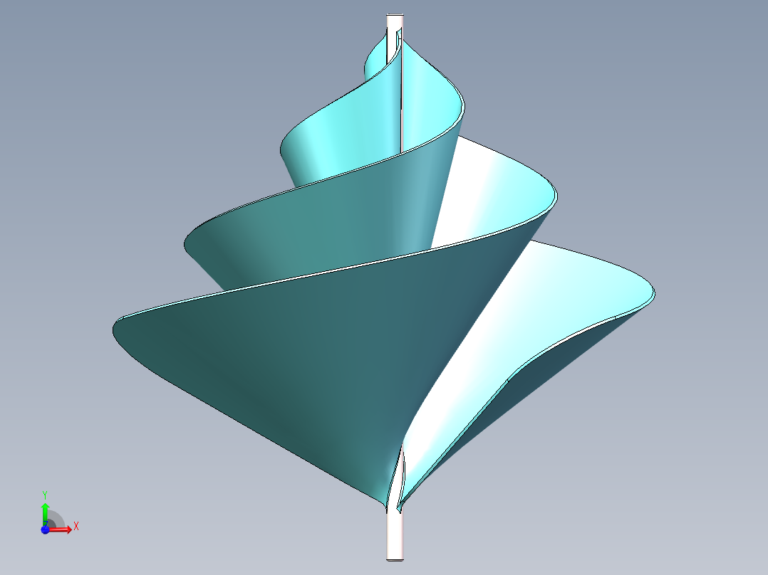 风力螺旋发电前视图