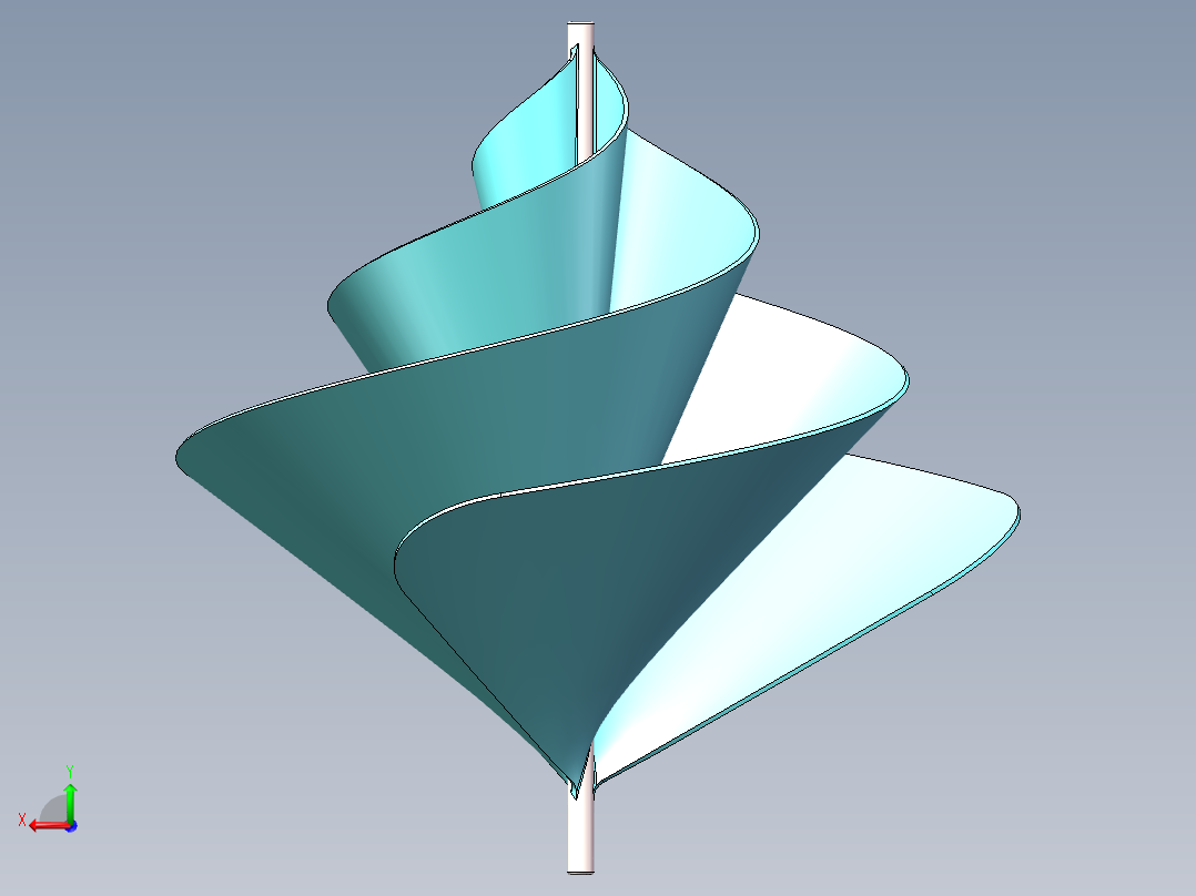 风力螺旋发电后视图