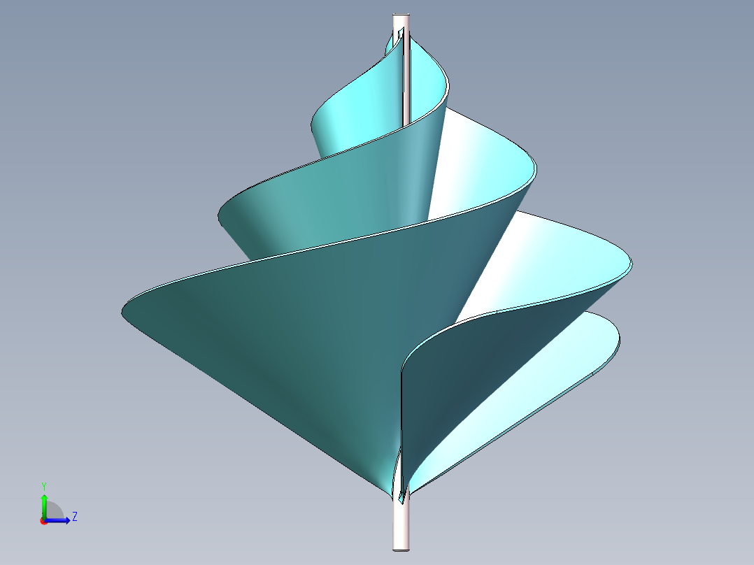 风力螺旋发电左视图