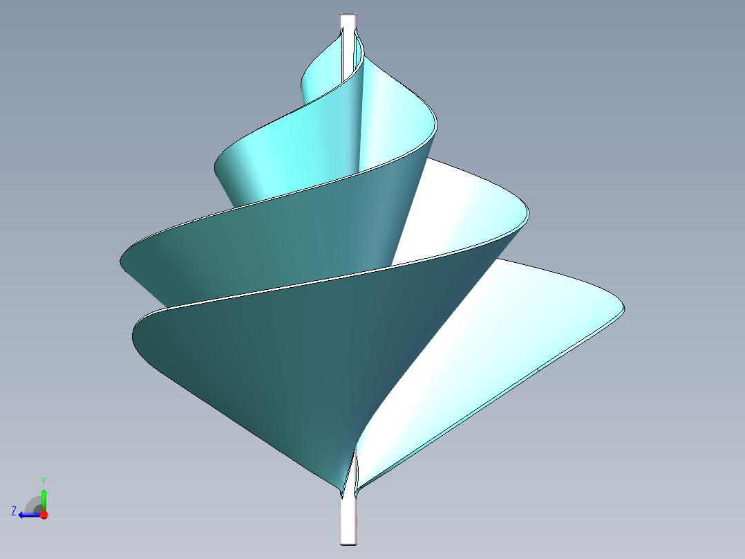 风力螺旋发电右视图