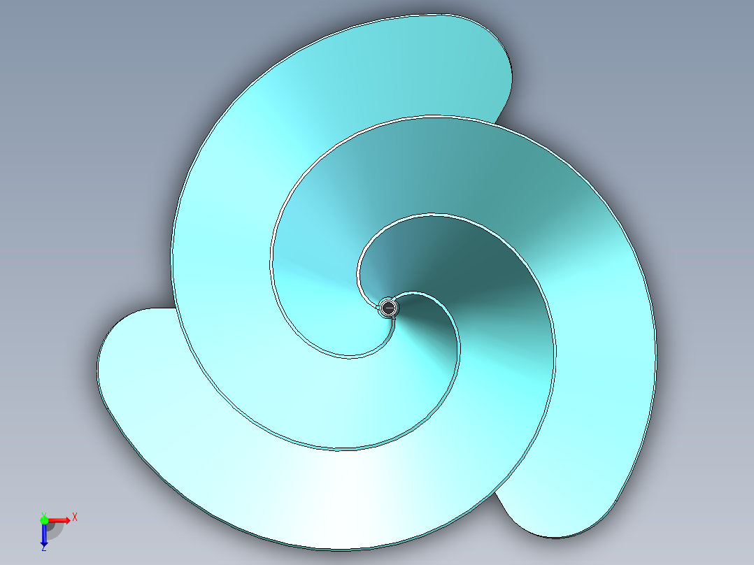 风力螺旋发电俯视图