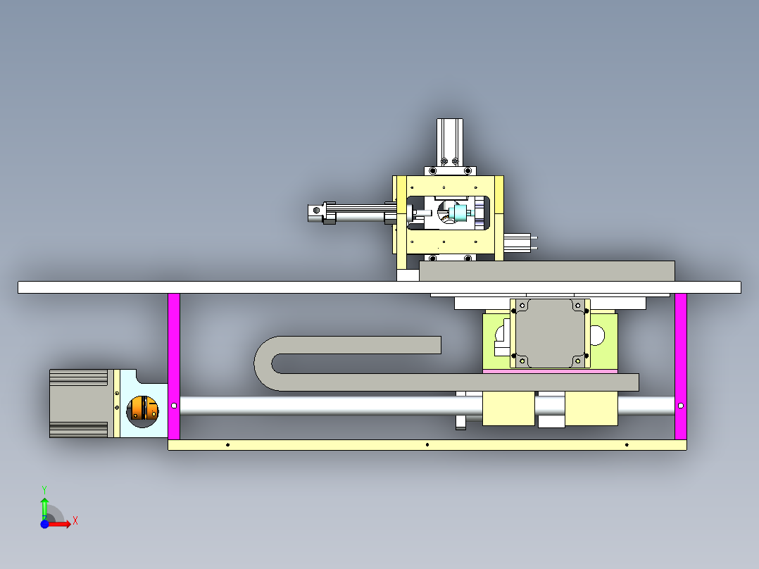 电源小指示灯插入机构设计前视图