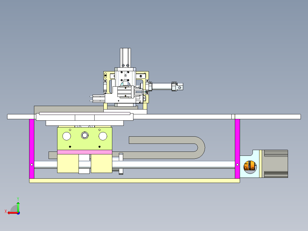 电源小指示灯插入机构设计后视图