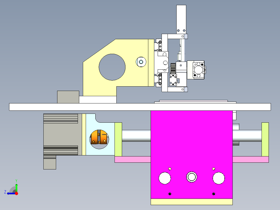 电源小指示灯插入机构设计右视图