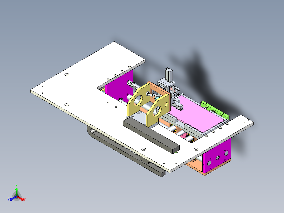 电源小指示灯插入机构设计正等轴测图