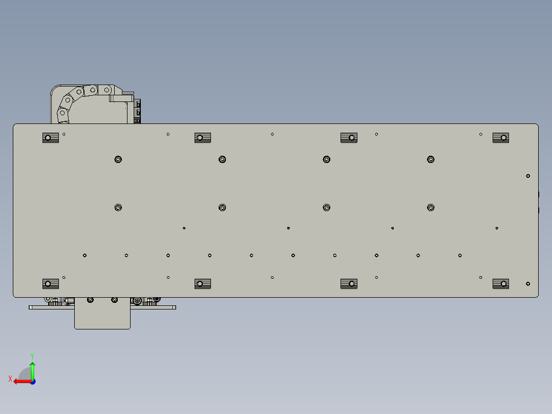 工件气动抓取装置后视图
