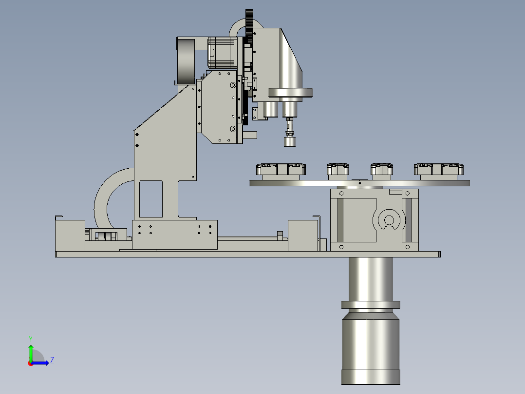 工作台组合左视图