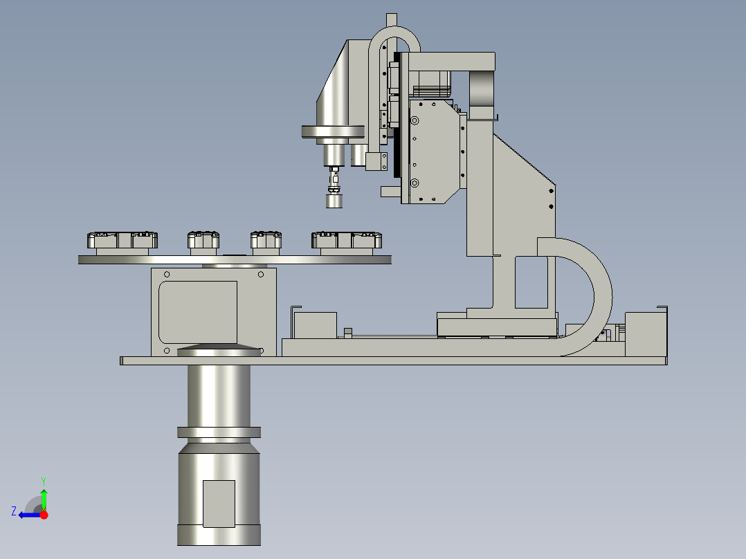 工作台组合右视图
