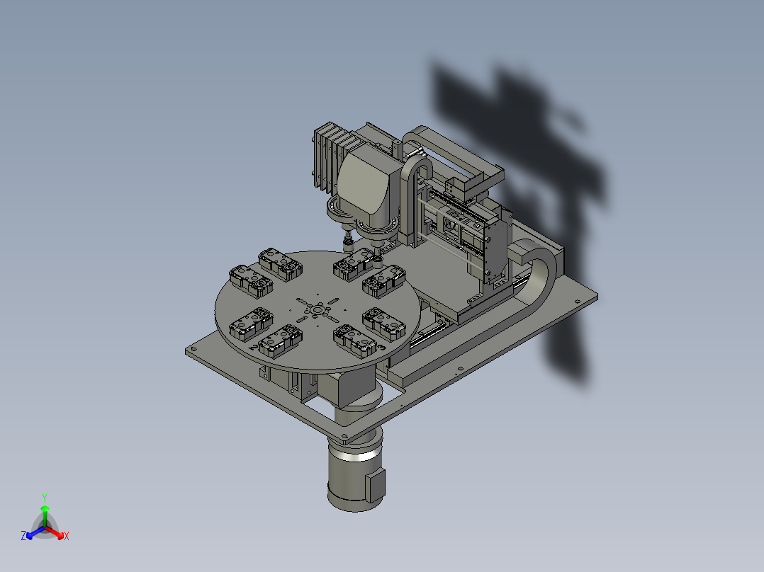 工作台组合正等轴测图