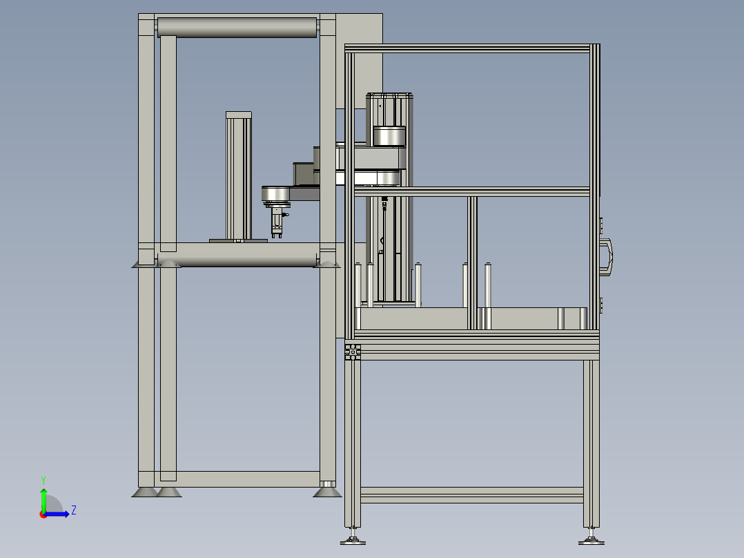 装配线自动扫码系统左视图