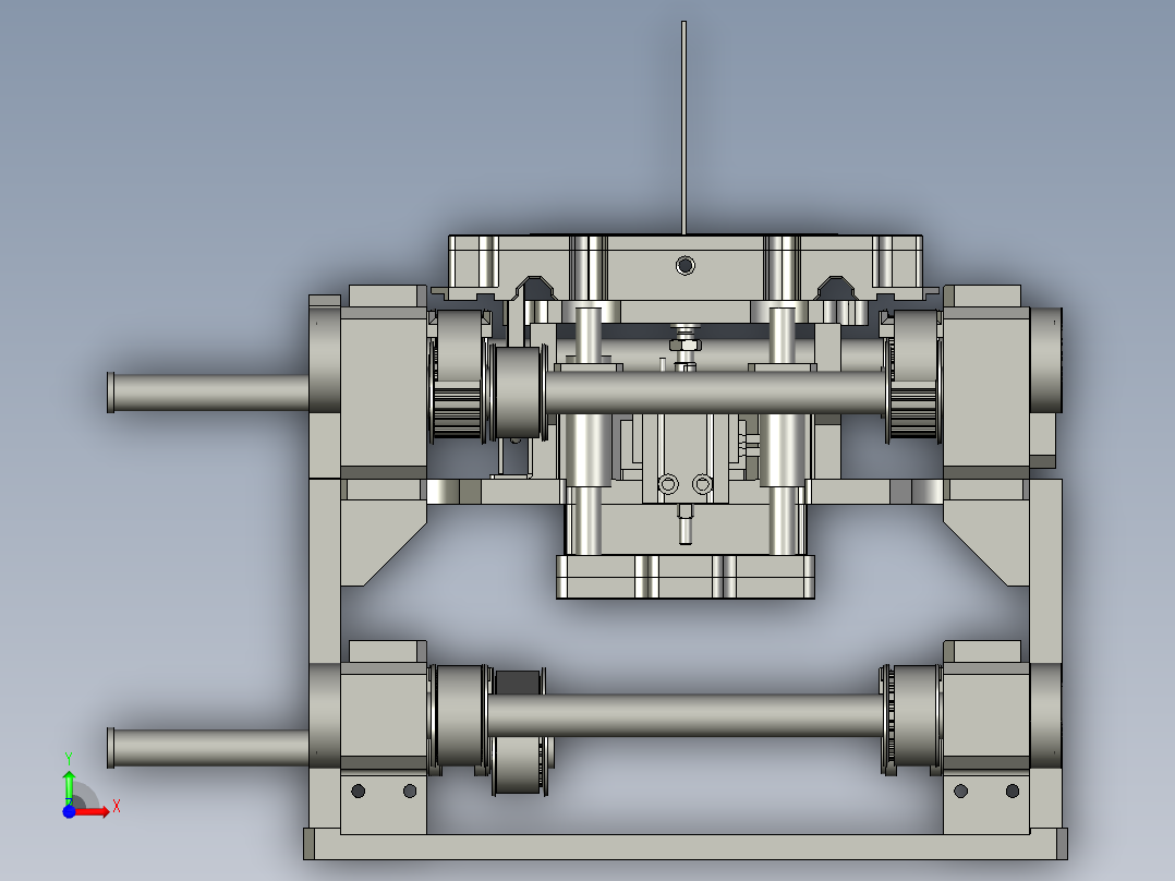 三段回流线前视图