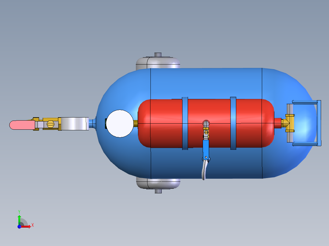 空气储存罐主视图