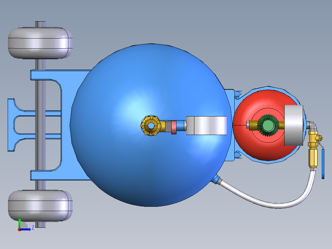 空气储存罐左视图
