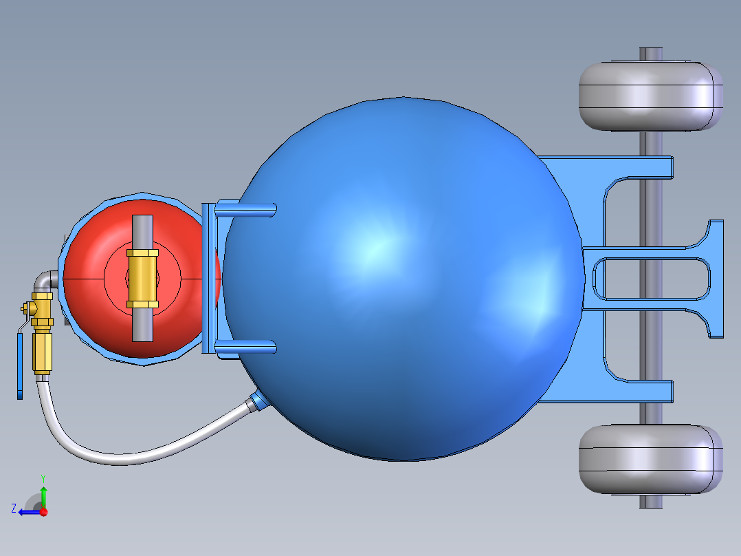 空气储存罐右视图