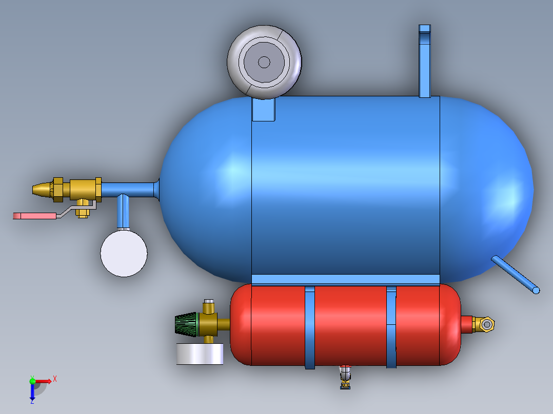 空气储存罐俯视图