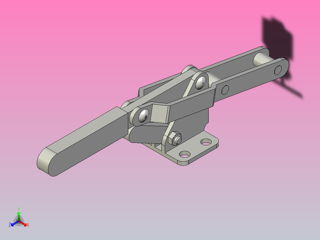 水平拉紧系列门闩式快速夹钳[QC-43101]主视图