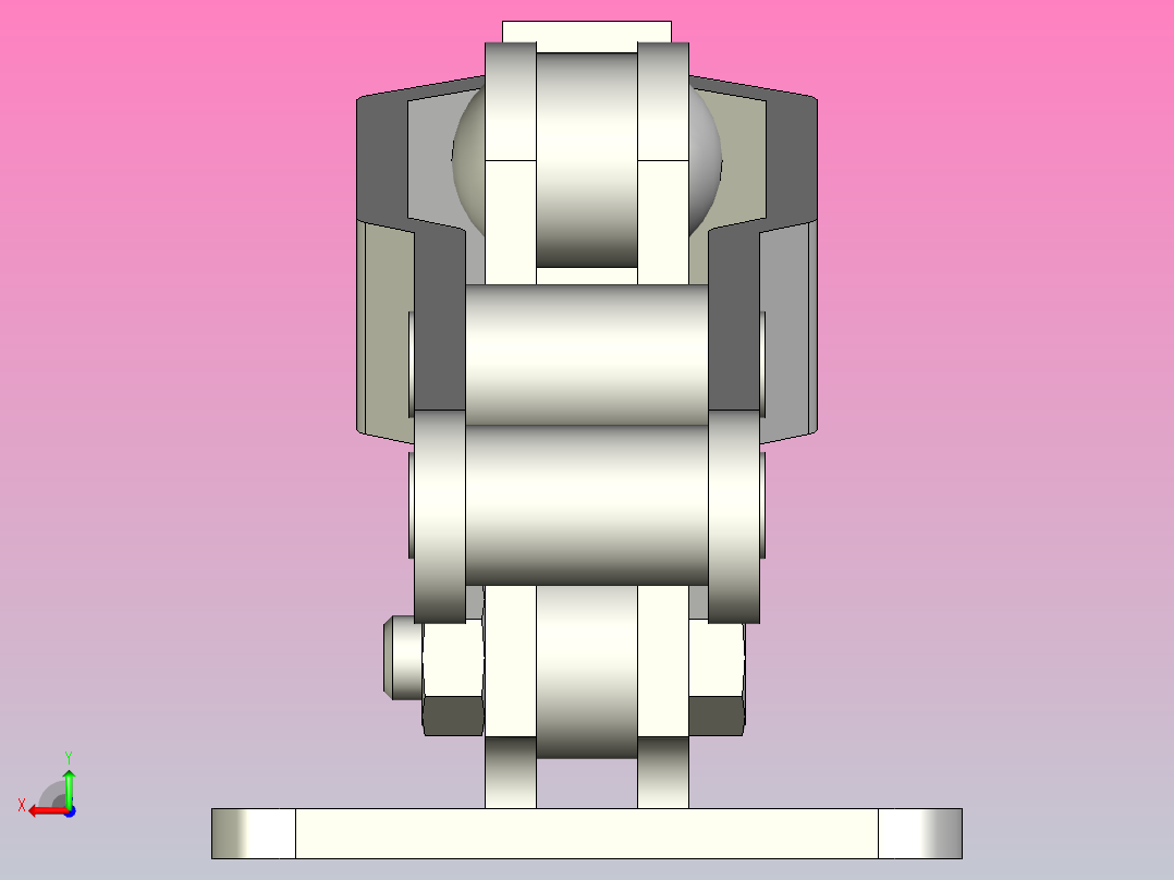 水平拉紧系列门闩式快速夹钳[QC-43101]后视图