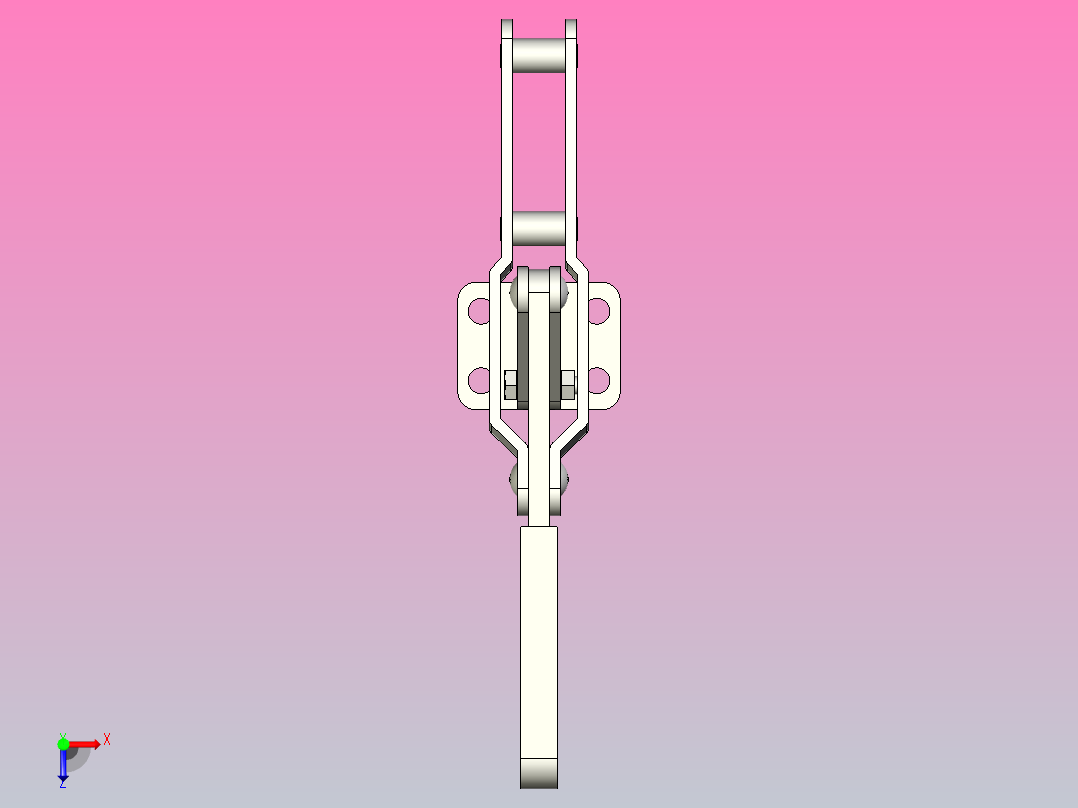 水平拉紧系列门闩式快速夹钳[QC-43101]俯视图
