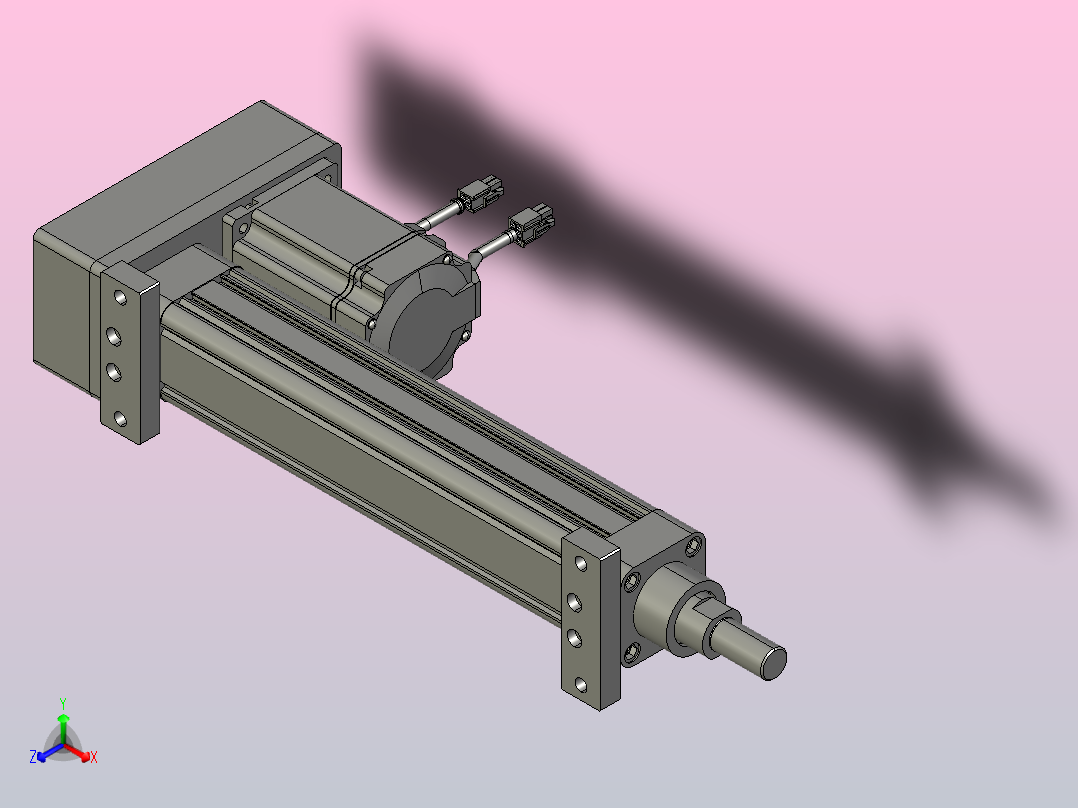 RKD50-200-P-LB-75-B3折返电动缸主视图
