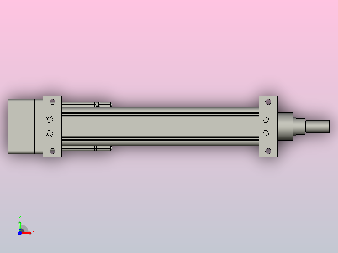 RKD50-200-P-LB-75-B3折返电动缸前视图