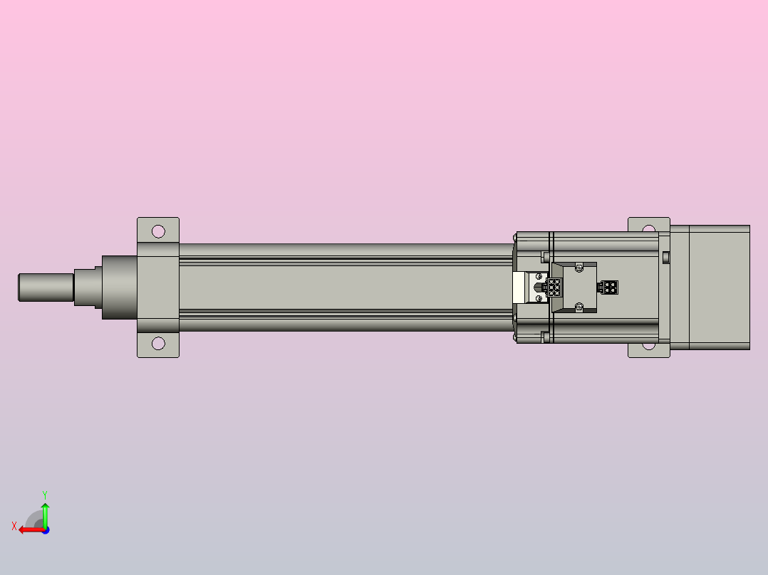 RKD50-200-P-LB-75-B3折返电动缸后视图