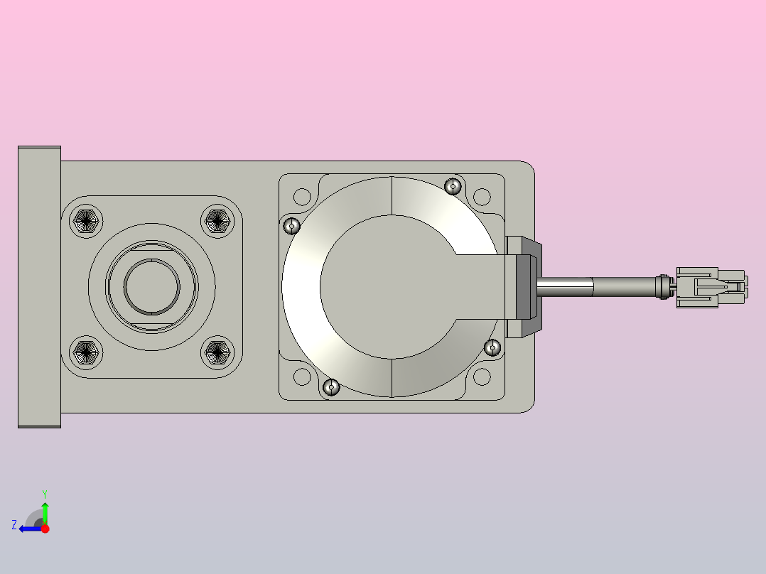 RKD50-200-P-LB-75-B3折返电动缸右视图