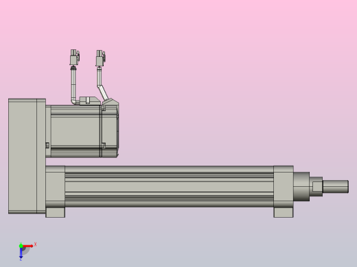 RKD50-200-P-LB-75-B3折返电动缸俯视缩略图