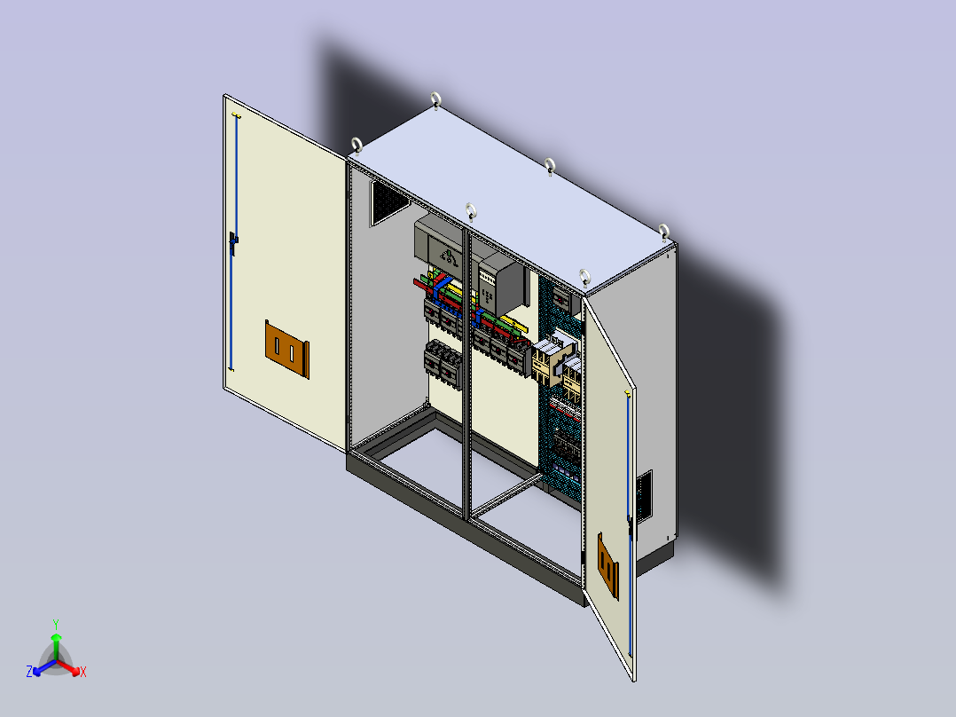 仿威图双电源120A交流接触器控制柜主视图