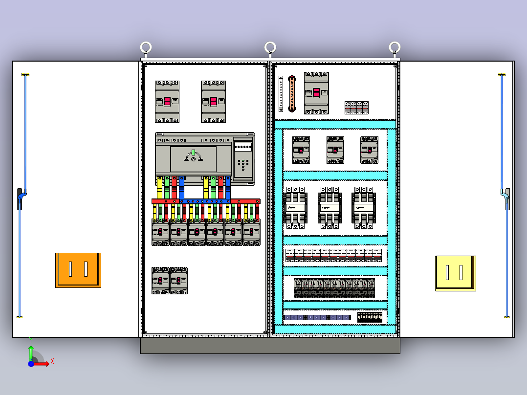仿威图双电源120A交流接触器控制柜前视图