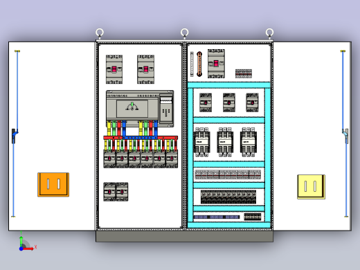 仿威图双电源120A交流接触器控制柜前视缩略图