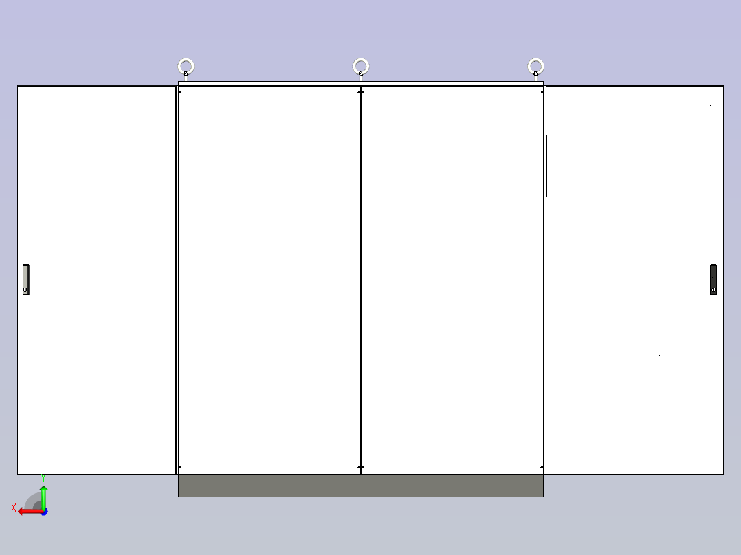 仿威图双电源120A交流接触器控制柜后视图