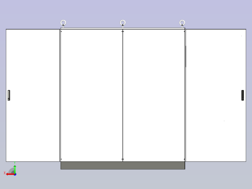 仿威图双电源120A交流接触器控制柜后视缩略图