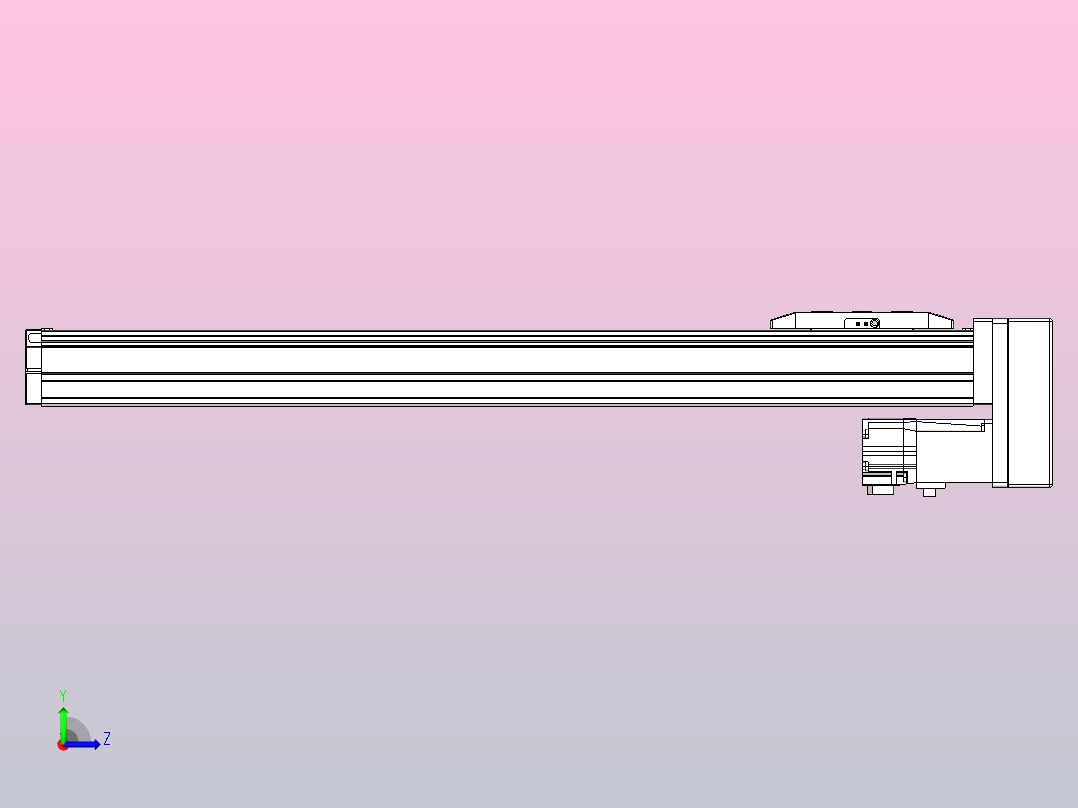 滚珠丝杠直线轴内置导轨TPA-GCR-50-1210C-L450-MP-M10-N3左视图