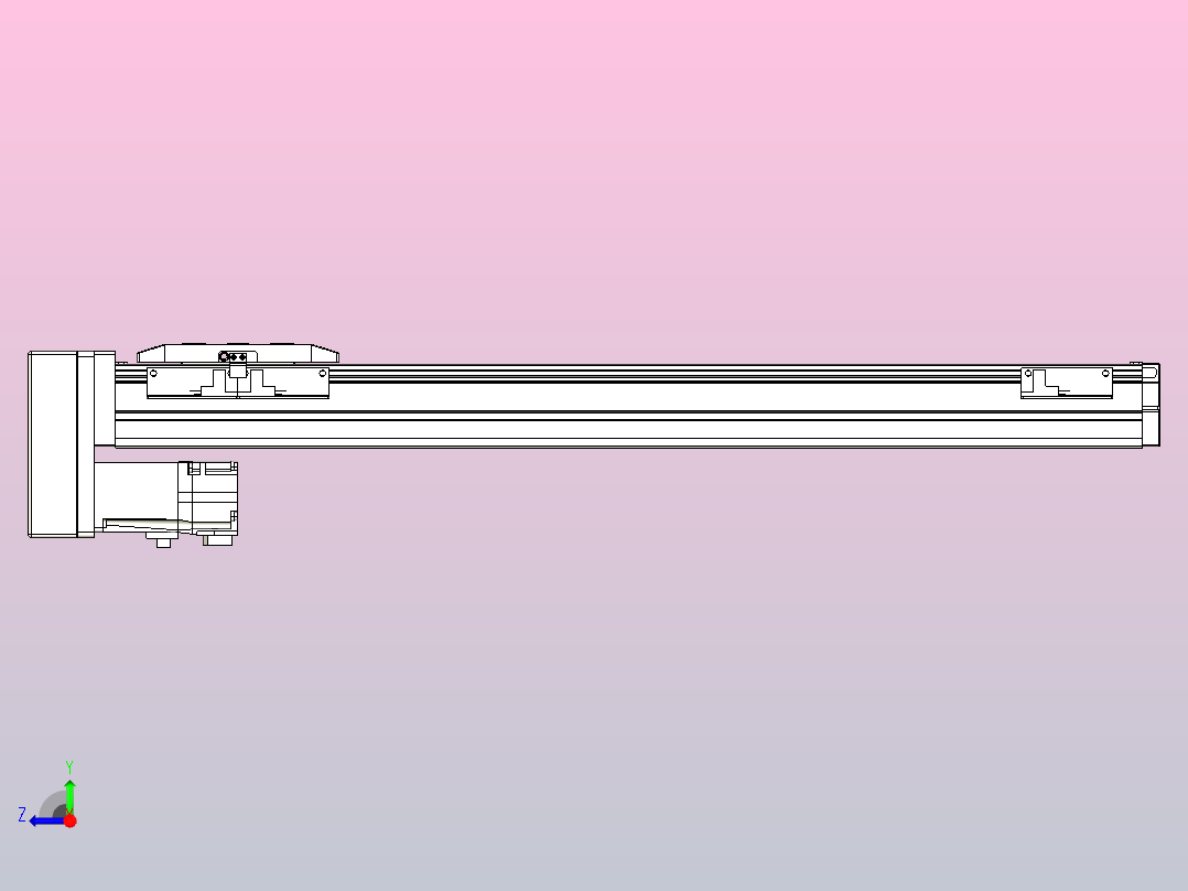 滚珠丝杠直线轴内置导轨TPA-GCR-50-1210C-L450-MP-M10-N3右视图