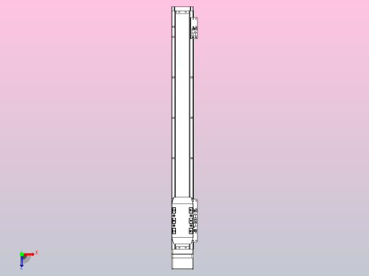 滚珠丝杠直线轴内置导轨TPA-GCR-50-1210C-L450-MP-M10-N3俯视缩略图