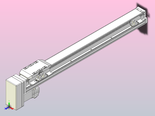 滚珠丝杠直线轴内置导轨TPA-GCR-50-1210C-L450-MP-M10-N3正等轴测缩略图