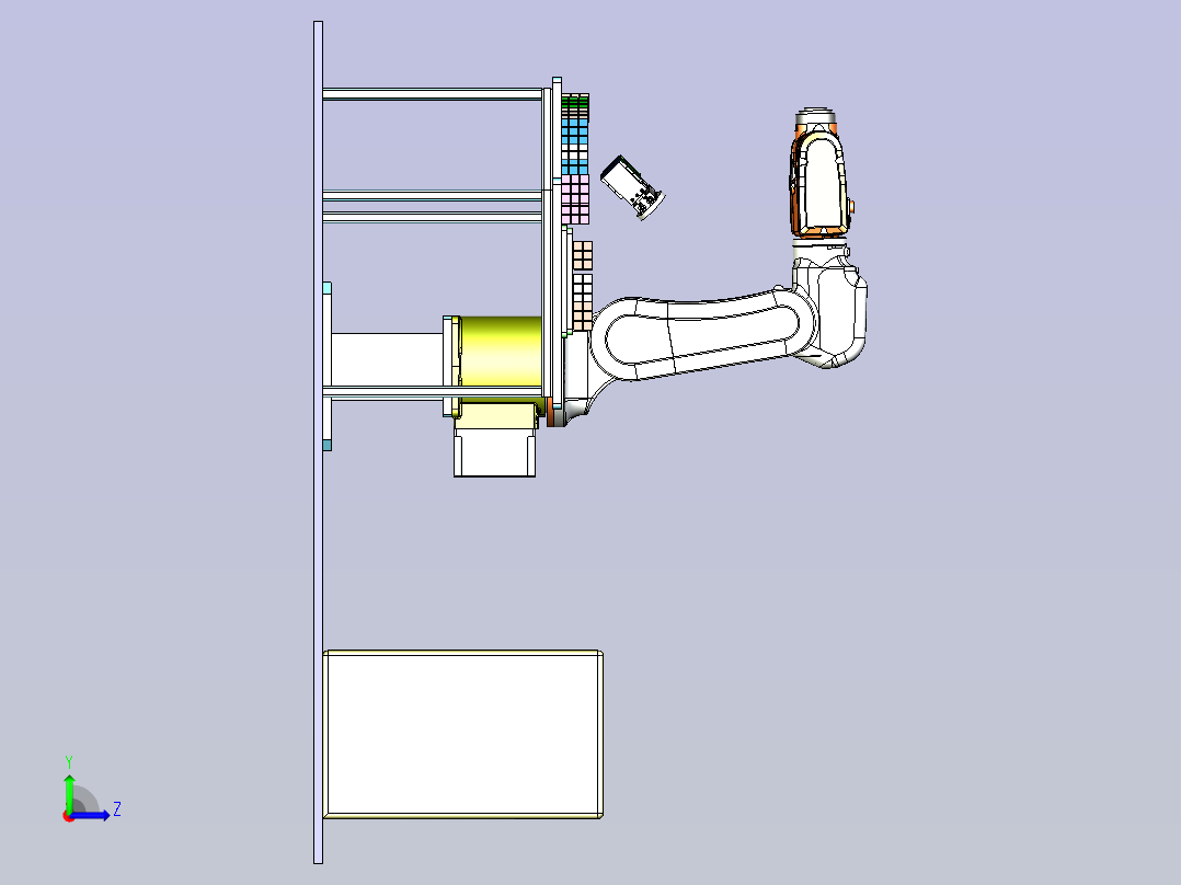 机器人搬运工作站3D模型左视图