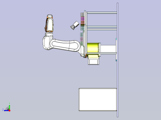机器人搬运工作站3D模型右视缩略图