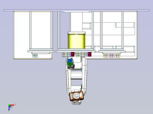 机器人搬运工作站3D模型俯视缩略图
