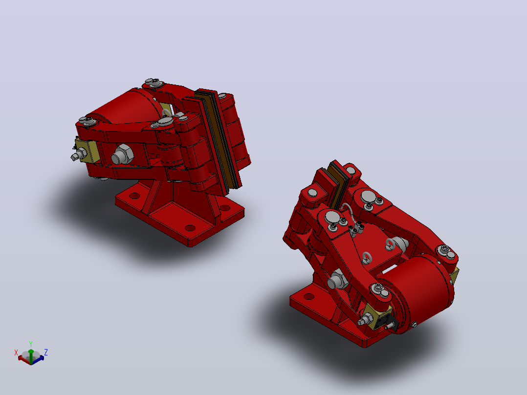 SBD-D安全制动器_SBD80-D-800×20ⅠRL.WL.CL正等轴测图