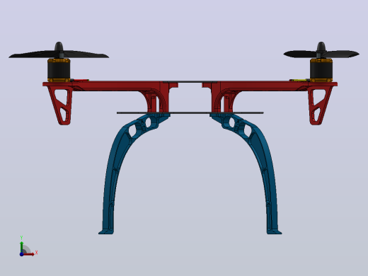 无人机的3D模型前视缩略图