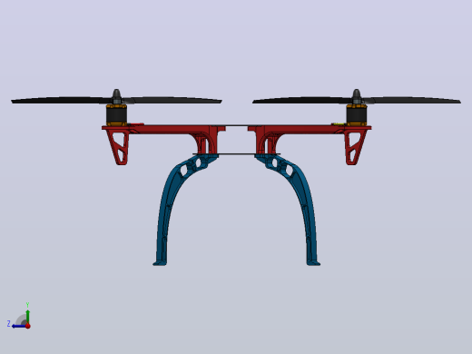 无人机的3D模型右视缩略图